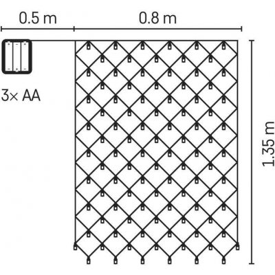 Emos ZY2057 LED vánoční síť 3× AA venkovní teplá bílá časovač – Zboží Mobilmania