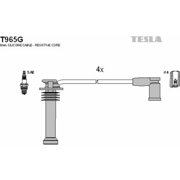 Sada kabelů pro zapalování TESLA T965G