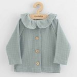 New Baby Kojenecký kabátek na knoflíky Luxury clothing Oliver modrý Šedá – Zboží Mobilmania
