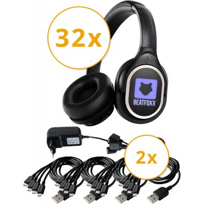 Beatfoxx SDH-340/32 USB-C Silent Disco V2 Set 32x sluchátka – Zboží Živě
