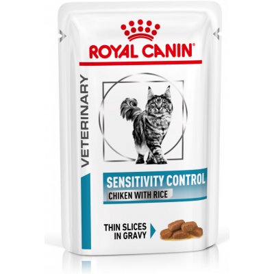 Royal Canin Veterinary Diet Cat Sensitivity Control Chicken Rice Pouch 12 x 85 g – Hledejceny.cz