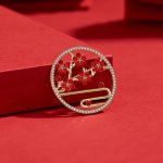 Éternelle exkluzivní brož Swarovski Elements Jeani květina B2234-950904 červená – Zboží Dáma