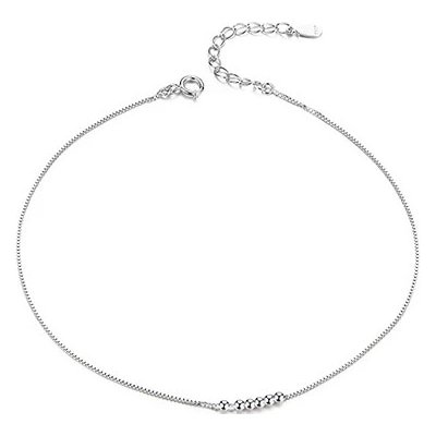 P&J Jewellery Stříbrný náramek na nohu pohyblivé kuličky FSB9 – Zboží Dáma