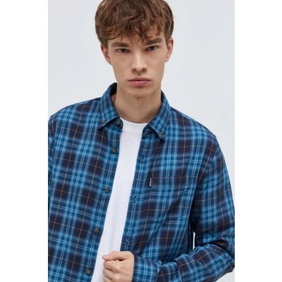 Superdry bavlněné tričko regular s límečkem button-down M4010737A.9YS modrá