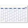 Kalendář Nástěnný Plánovací mapa PL s očky na zavěšení 63x100 cm modrá 2024