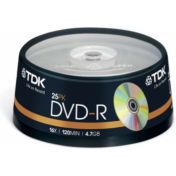 TDK DVD-R 4,7GB 16x, cakebox, 25ks (T19416)