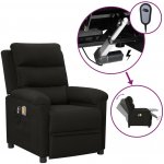 vidaXL Elektrické masážní křeslo černé textil 3098977 – Zboží Dáma