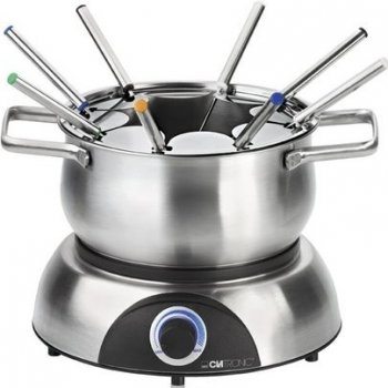 Nerezová sada na fondue Clatronic FD3516 s manuálním nastavením teploty, 1400 W Clatronic