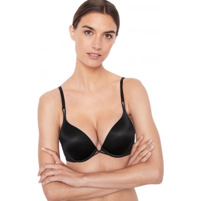 Hladká podprsenka s double push-up efektem WONDERBRA FULL EFFECT PLAIN BRA  - WONDERBRA - černá - Luxusní prádlo.cz