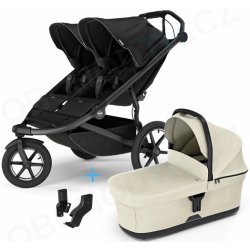 Thule Urban Glide 3 Double Black 2024 + korba Soft beige s adaptéry