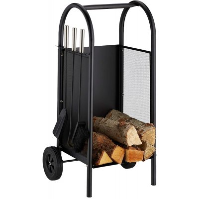 HomeLife Stojan na krbové dřevo s nářadím, 43 x 81,5 x 38,5 cm HL815 – Sleviste.cz