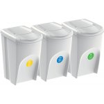 Prosperplast Sada 3 odpadkových košů SORTIBOX popelavá objem 3 x 35 L – Hledejceny.cz