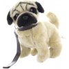 Plyšák Eco -Friendly pes mops s obojkem 25 cm