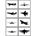 Artemiss Sada šablonek letadla a stíhačky 512 F 8ks 6,5x9cm – Zboží Dáma