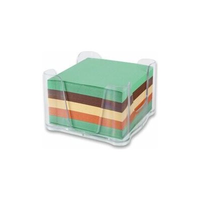 Clear Cube - čirý box s barevným poznámkovým papírem - 10×10×6 cm – Zboží Dáma