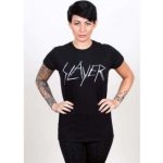 Tričko metal ROCK OFF Slayer Scratchy Logo černá – Zboží Mobilmania