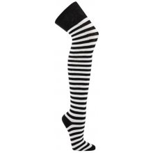 Socks 4 Fun Nadkolenky bavlněné 2721 černá-bílá