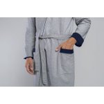 Italian Fashion pánský župan Gabriel šedo-tmavěmodrá – Hledejceny.cz