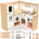 Mamabrum Dřevěná kuchyňka MAM176 Kitchen interaktivní s příslušenstvím pro domácnost Věk 3+ – Zboží Mobilmania