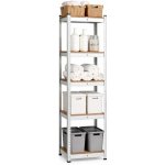 Garden Line Regál Ozo 40 x 40 x 180 cm 5 polic stříbrný hnědý – Sleviste.cz