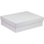 Dárková krabice s víkem 400x300x100/40 mm, bílá – Zboží Mobilmania