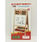 Dřevěná oboustranná dětská tabule s počítadlem a hodinami – Sleviste.cz