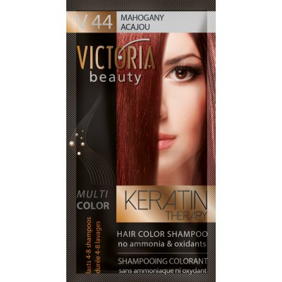 Victoria Beauty Keratin Therapy tónovací šampón na vlasy V 44 Mahagony 4-8 umytí