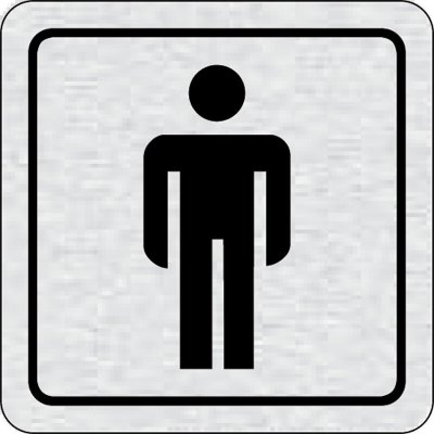 Nalepovací cedulka na dveře - WC muži – Hledejceny.cz