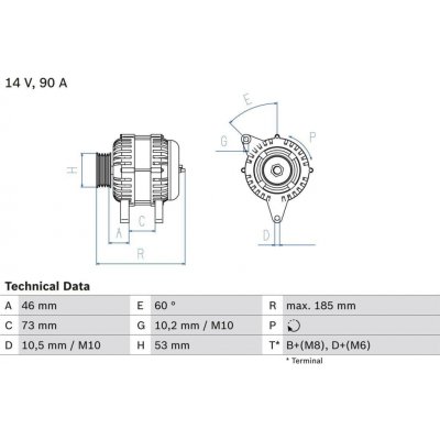 Alternátor BOSCH 0 986 040 380