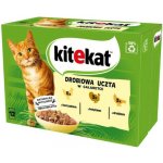 Kitekat Drůbeží hody s kuřecím masem krůtím drůbeží v želé 12 x 85 g – Hledejceny.cz