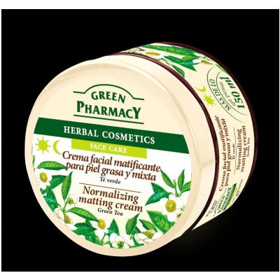 Green Pharmacy Face Care Green Tea matující krém pro smíšenou a mastnou pleť 0% Parabens 150 ml