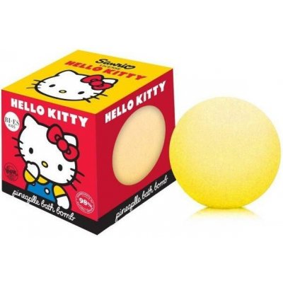 BI-ES Hello Kitty Bath bomb pineapple - šumivá koule do koupele s vůní ananasu, 165 g