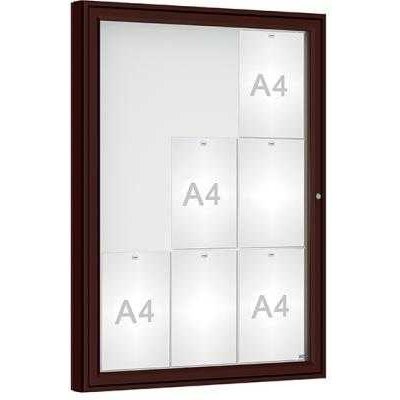 PROCITY Venkovní vitrína model 1000 9 x A4, plexi, hnědá | Zboží Auto