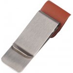 Spona na peníze Stříbrno hnědá Leather – Zboží Mobilmania