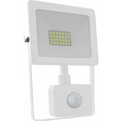 ACA Lighting LED venkovní reflektor Q 20W/230V/4000K/1700Lm/110°/IP66, pohybový senzor, bílý – Zboží Mobilmania
