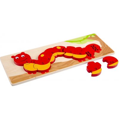 Bigjigs Toys Počítací puzzle housenka – Zboží Dáma