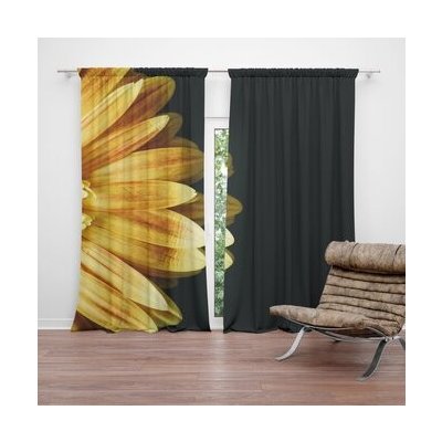 Sablio Závěs žlutá gerbera: 2ks 140x250cm – Hledejceny.cz