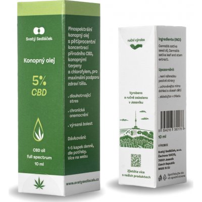 Svatý Sedláček Svaté CBD kapky 5% 10 ml – Zboží Mobilmania