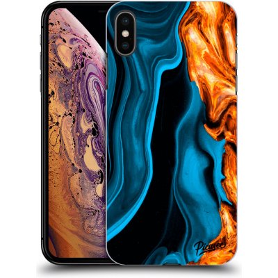 Pouzdro Picasee silikonové Apple iPhone XS Max - Gold blue černé – Zboží Mobilmania