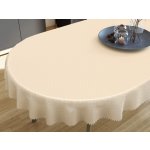 Goldea sváteční oválný teflonový ubrus šampaň s lesklými obdélníčky 80x160 cm – Hledejceny.cz