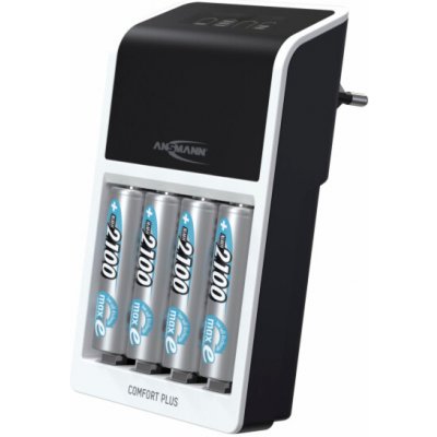 Ansmann Comfort Plus Charger + 4 x AA 2100 1001-0094-01 – Zboží Mobilmania