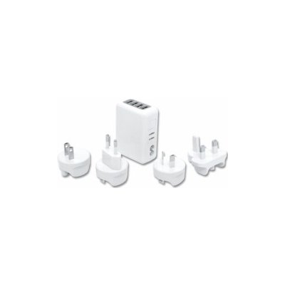 Cestovní adaptér - USB nabíječka, 4x USB, 2,1A | Zboží Auto