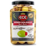 Ece Biber Dolgulu Yesil Zeytin olivy plněné paprikou 700 g – Zboží Dáma
