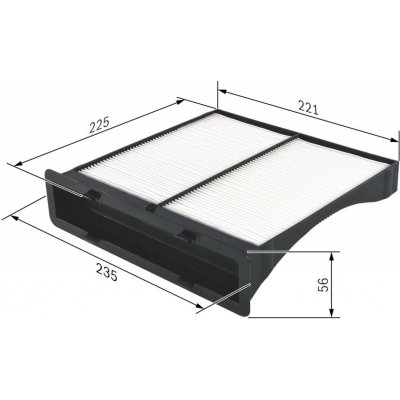 Filtr, vzduch v interiéru BOSCH 1 987 432 262 – Zboží Mobilmania