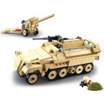 Sluban B0695 Army Německý polopásový tahač – Zboží Dáma