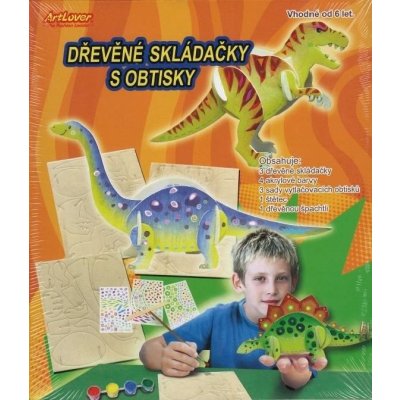 ArtLover 3D puzzle Dinosauři s barvičkami sada 3 ks – Zbozi.Blesk.cz