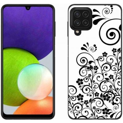 Pouzdro mmCase Gelové Samsung Galaxy A22 4G - černobílé květinové vzory – Zbozi.Blesk.cz