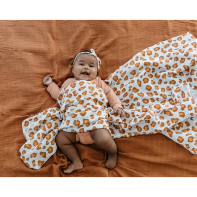Tommy Lise Bavlněná plena 120 x 120 White Leopard – Zboží Dáma