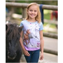 Loesdau Dětské triko Miss Melody růžová dva koně
