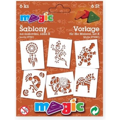 Magic šablony papírové 6 ks sada X ETNO – Hledejceny.cz